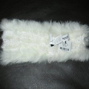 Danier  Winter White Rabbit Fur Headband-NWT